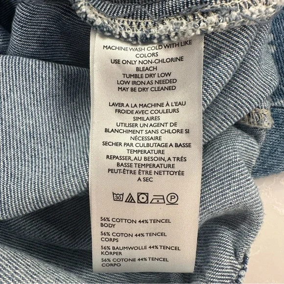 We The Free Blue Layla Denim Jacket Size: Large - Picture 9 of 15